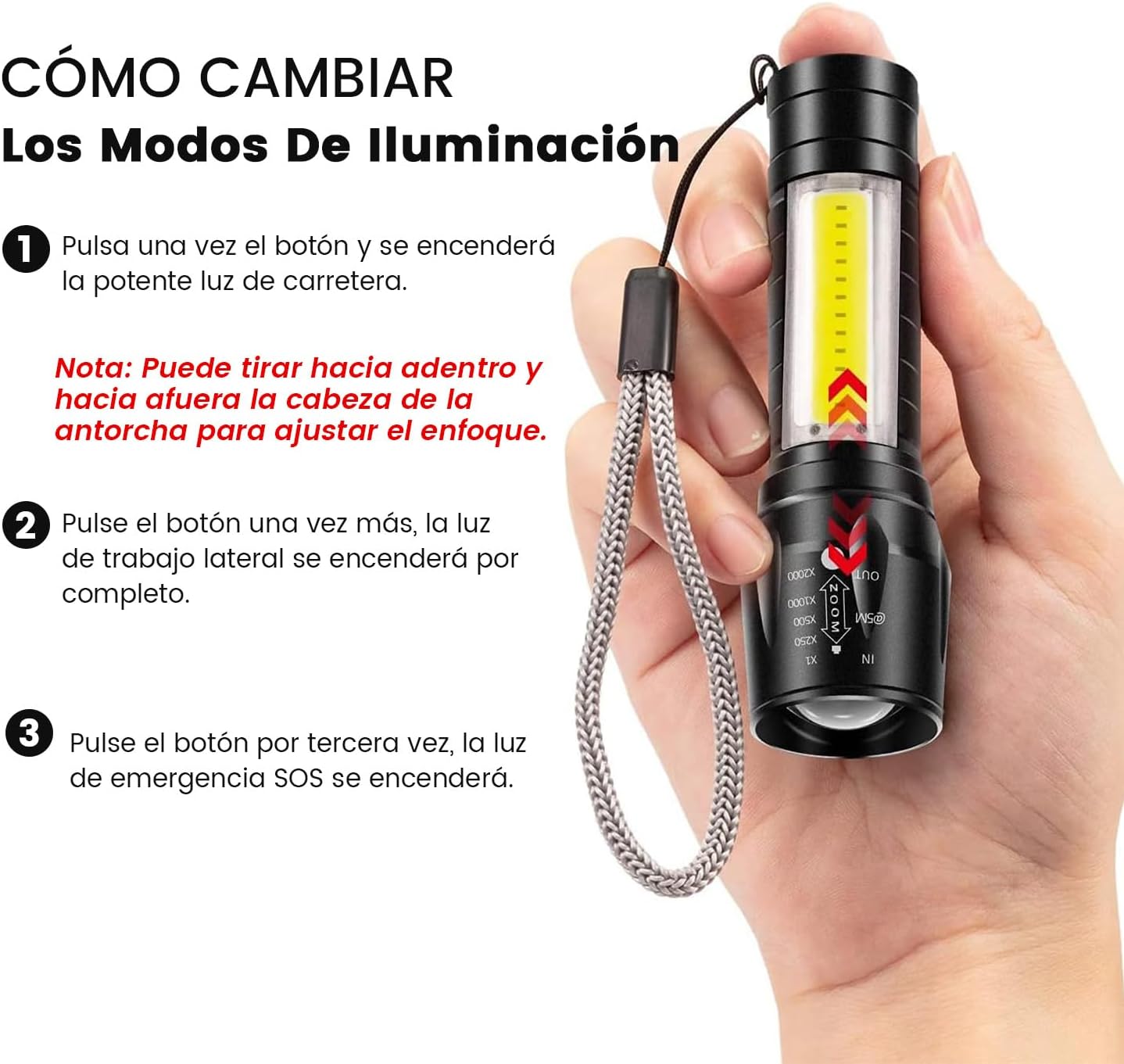 Linterna Tactica Led Recargable Usb 511  X2 UNIDADES
