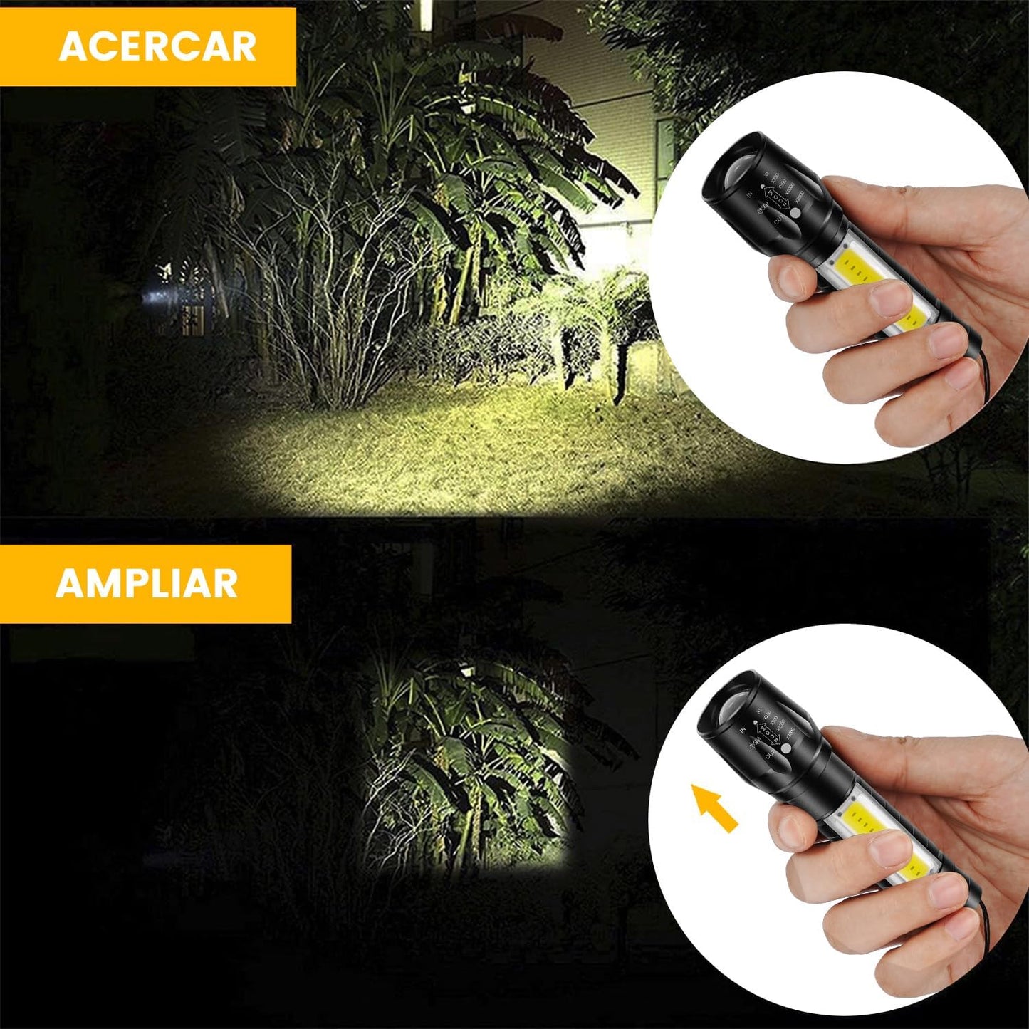 Linterna Tactica Led Recargable Usb 511  X2 UNIDADES