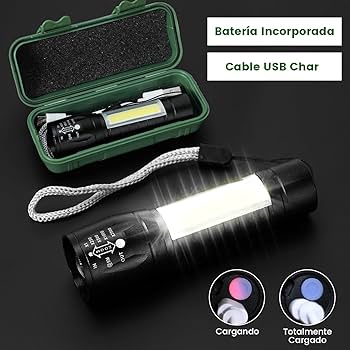 Linterna Tactica Led Recargable Usb 511  X2 UNIDADES