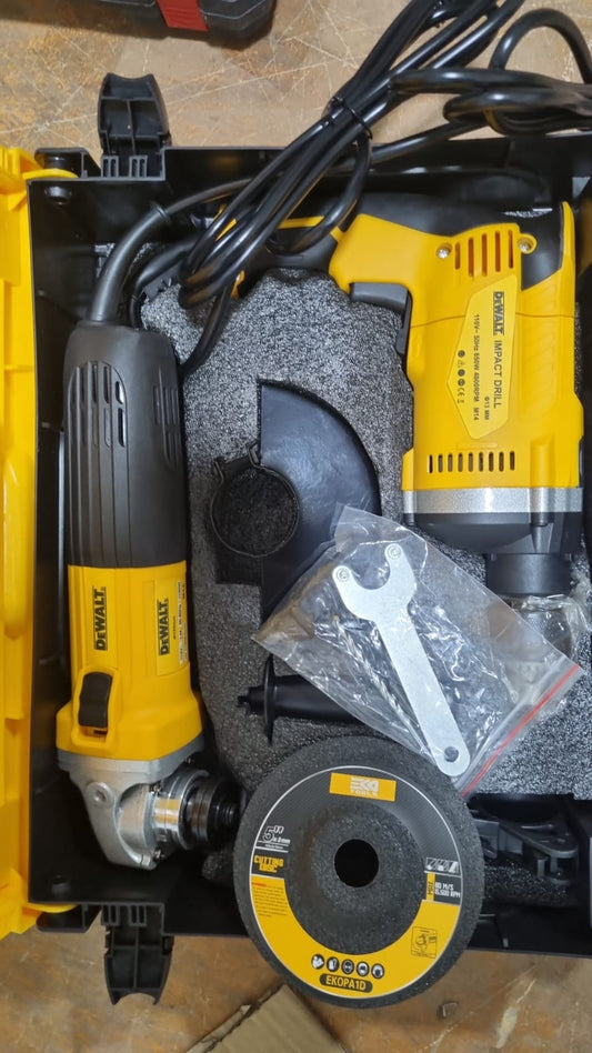 Combo Taladro percutor y Pulidora DeWALT + Maletín